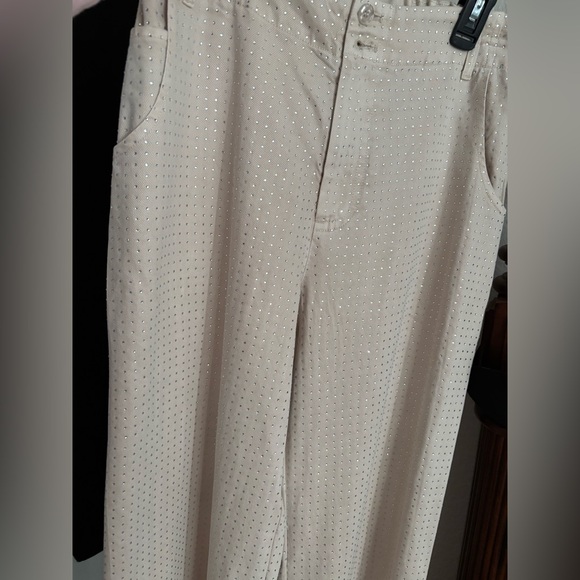 YFB Young Fabulous & Broke Ryker Rhinestone Wide Leg Jeans Pants White Denim Sm - Picture 9 of 9